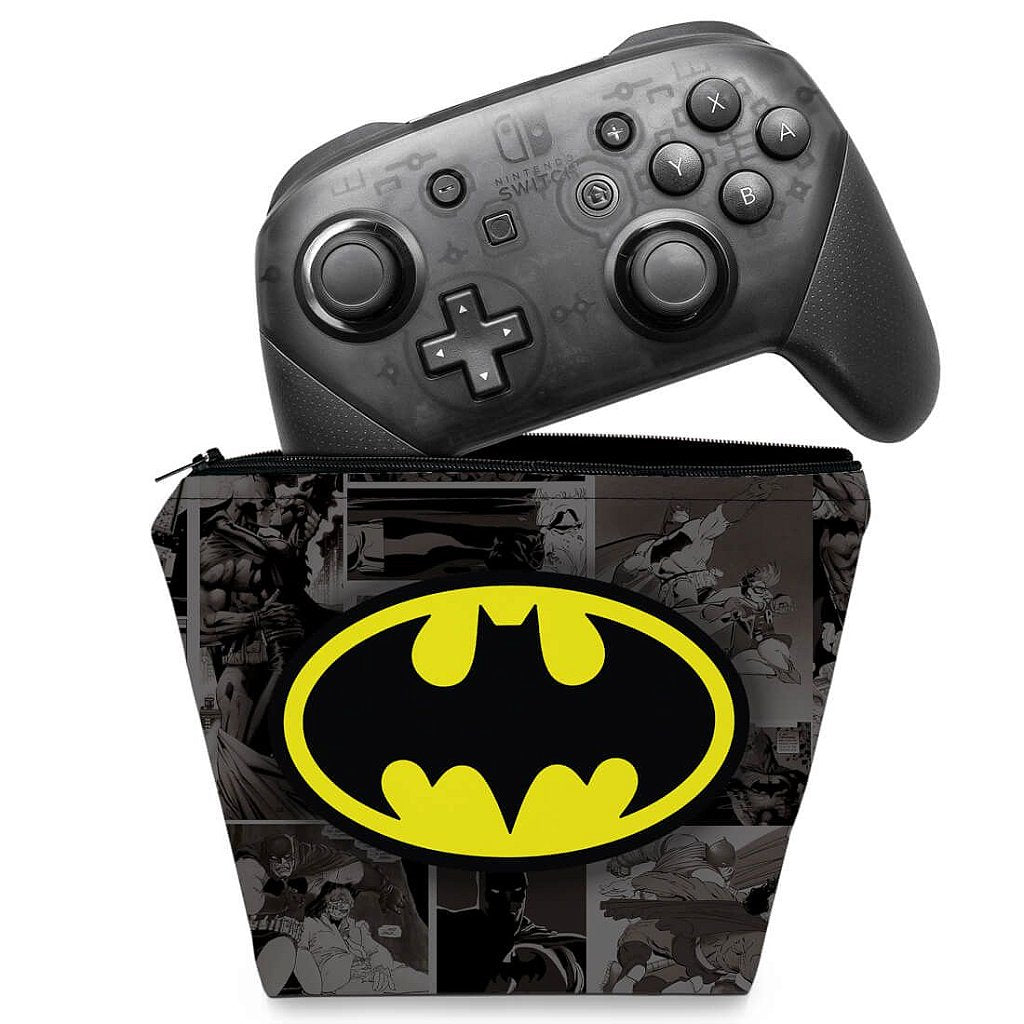 Capa Case Nintendo Switch Pro Controle - Batman Comics