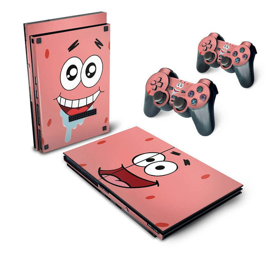Skin Anti-Rage PS2 Slim - Patrick Bob Esponja