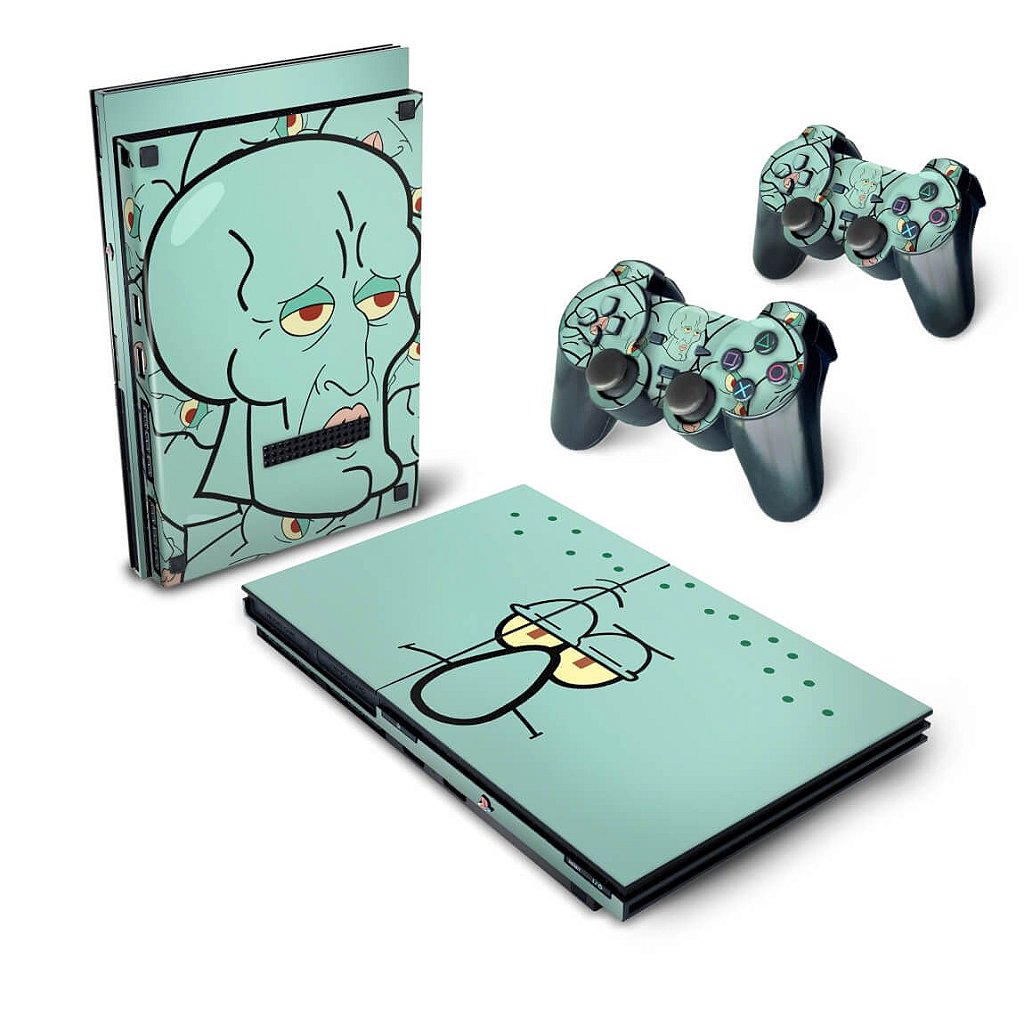 Skin Anti-Rage PS2 Slim - Lula Molusco Bob Esponja