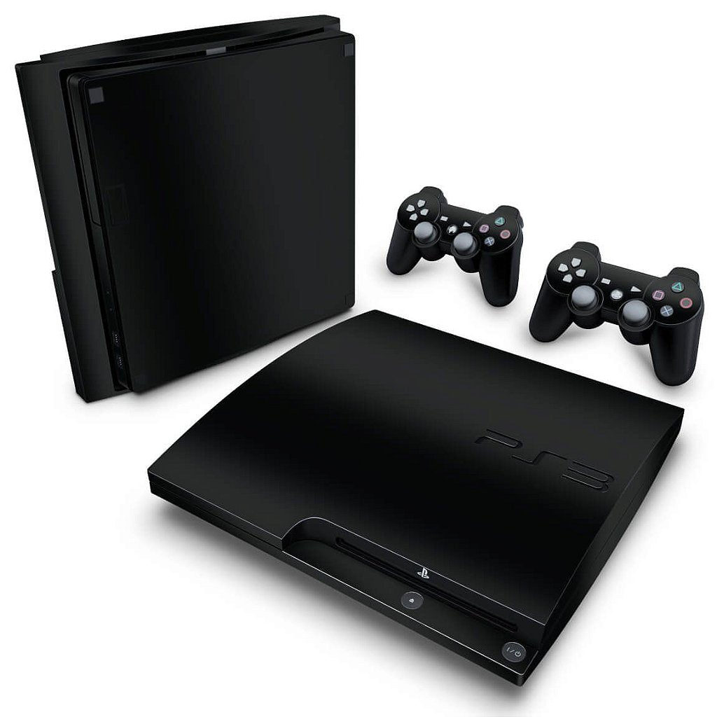 Skin Anti-Rage PS3 Slim - Preto Black Piano