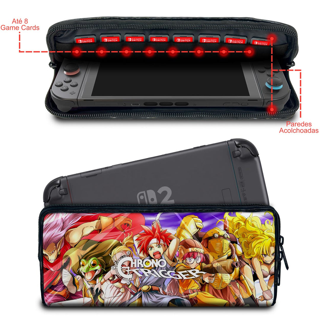 Case Nintendo Switch 2 Bolsa Estojo - Chrono Trigger - Pop Arte Skins - foto 2