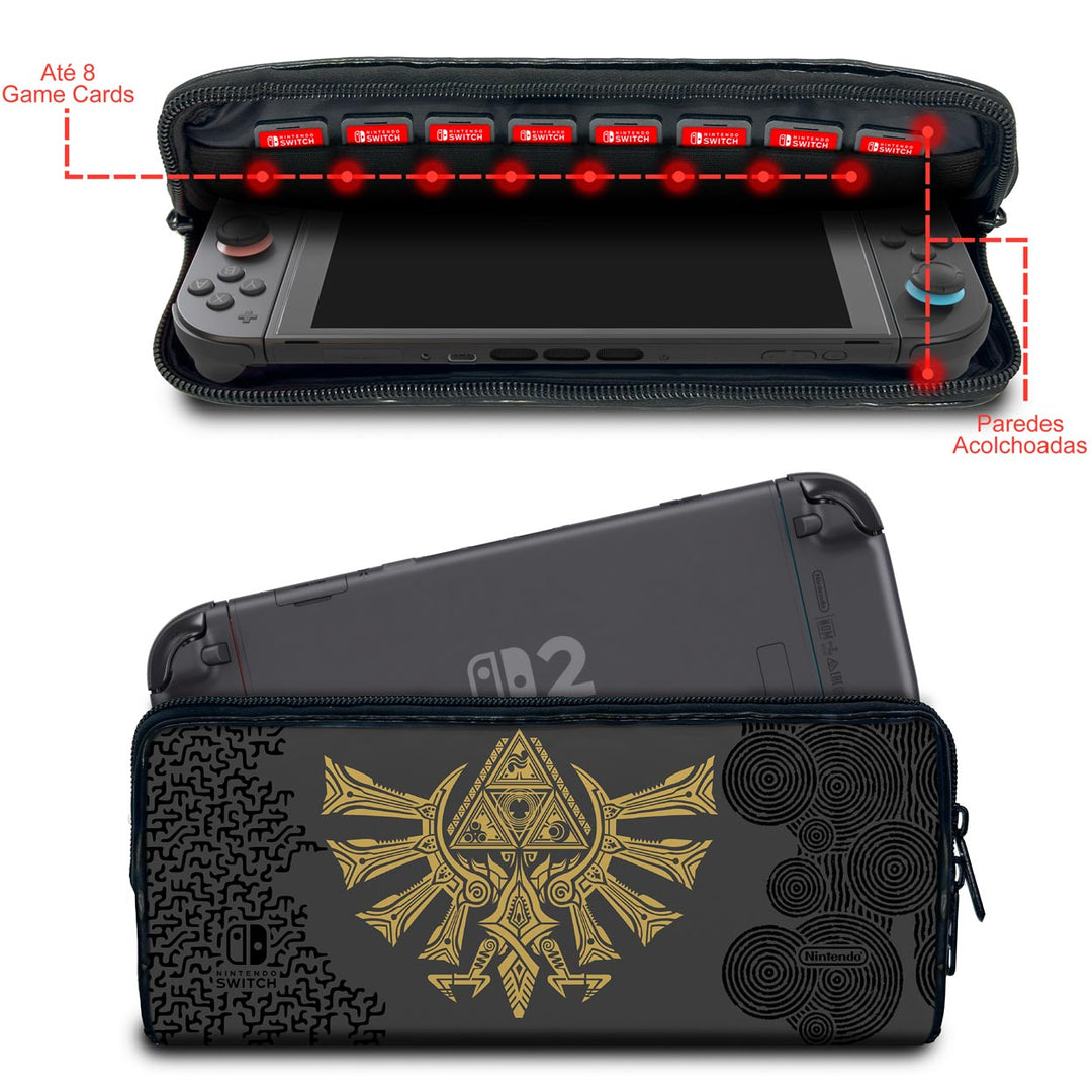 Case Nintendo Switch 2 Bolsa Estojo - Zelda Tears of the Kingdom Edition - Pop Arte Skins - foto 2