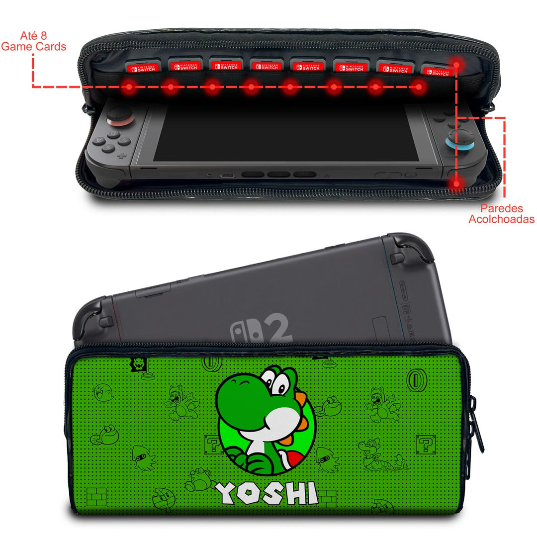 Case Nintendo Switch 2 Bolsa Estojo - Yoshi - Pop Arte Skins - foto 2