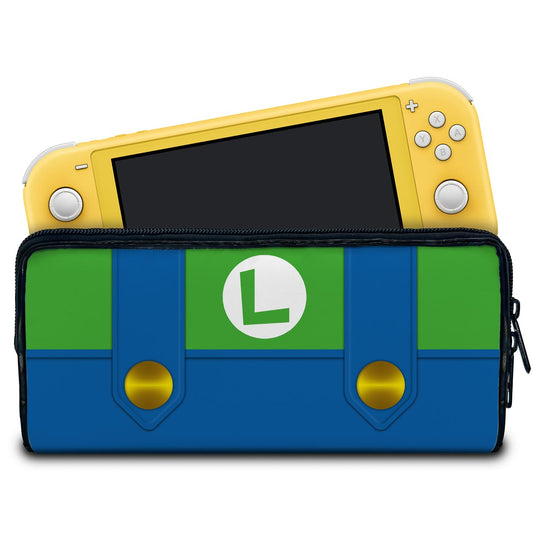Case Nintendo Switch Lite Bolsa Estojo - Luigi Verde Mania