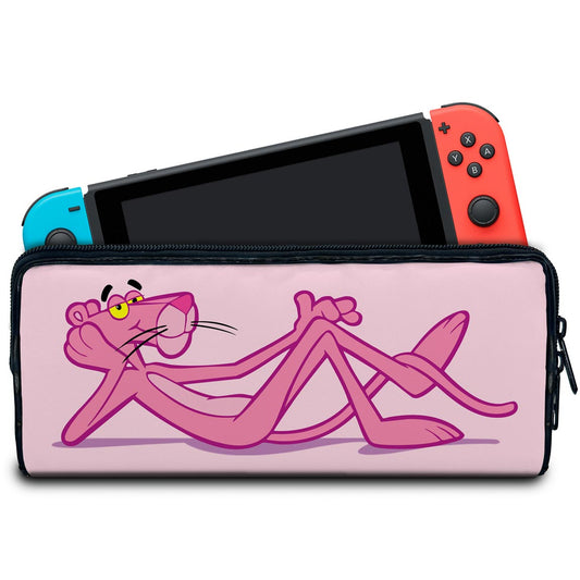 Case Nintendo Switch Bolsa Estojo - Pantera Cor de Rosa