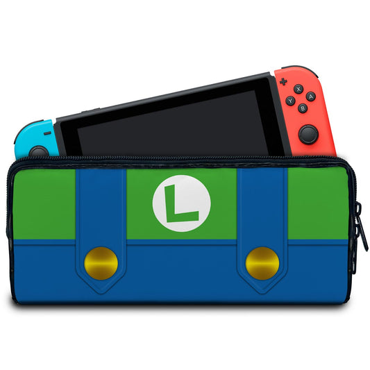 Case Nintendo Switch Bolsa Estojo - Luigi Verde Mania