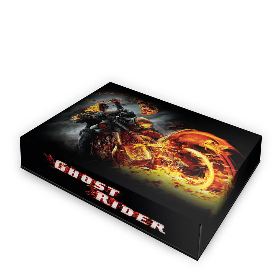 Capa Anti Poeira PS3 Super Slim - Ghost Rider Motoqueiro #a - Pop Arte Skins - foto 2