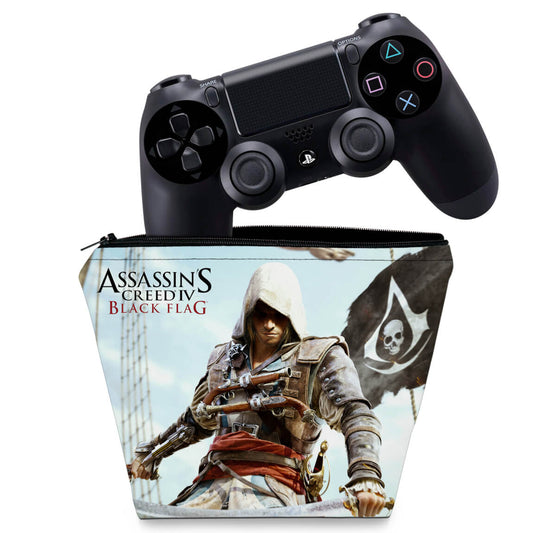 Capa Case PS4 Controle - Assassins Creed Black Flag