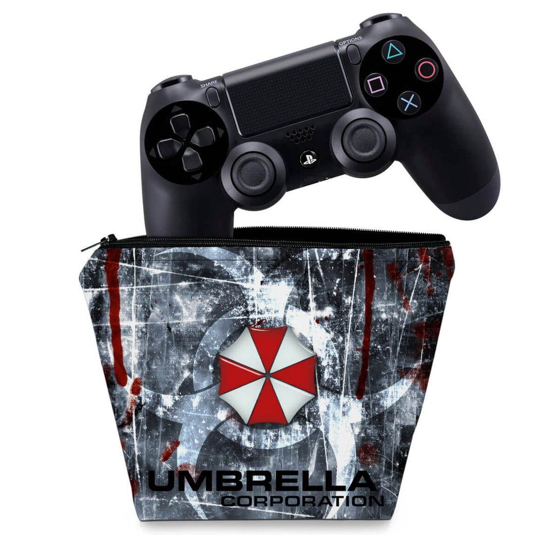 Capa Case PS4 Controle - Resident Evil Umbrella - Pop Arte Skins