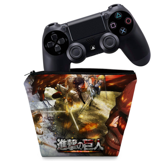 Capa Case PS4 Controle - Attack On Titan - Shingeki No Kyojin #A