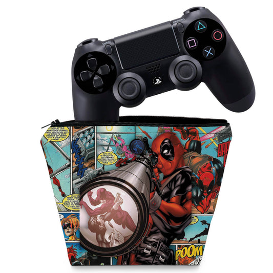 Capa Case PS4 Controle - Deadpool