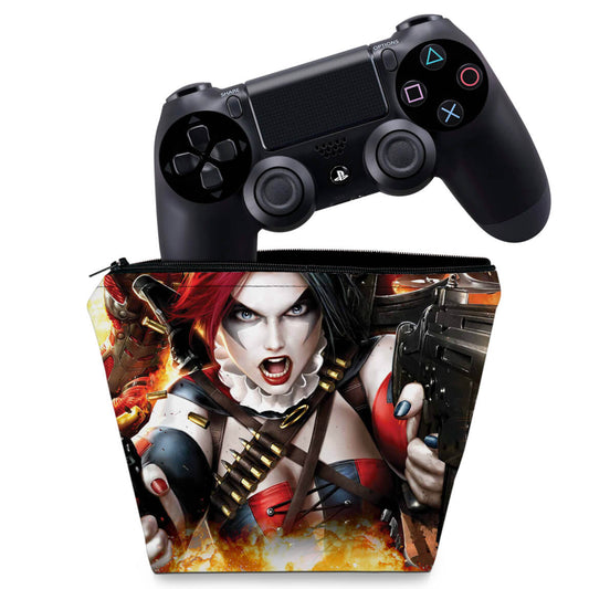 Capa Case PS4 Controle - Harley Quinn - Arlequina #B