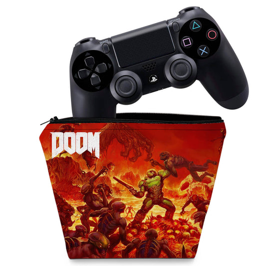 Capa Case PS4 Controle - Doom