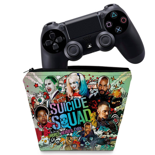 Capa Case PS4 Controle - Esquadrão Suicida #B