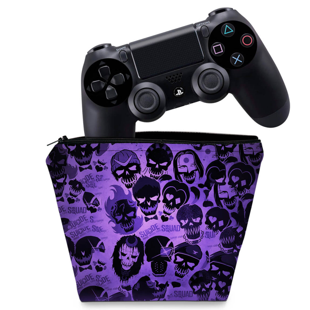 Capa Case PS4 Controle - Esquadrão Suicida #D - Pop Arte Skins