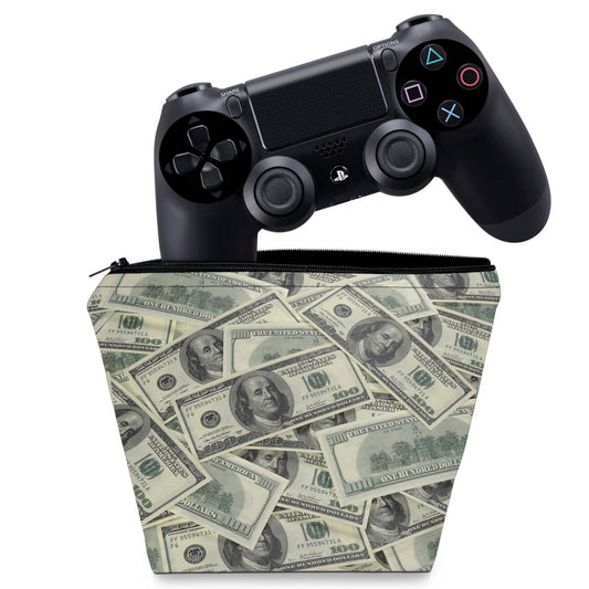Capa Case PS4 Controle - Dollar Money Dinheiro