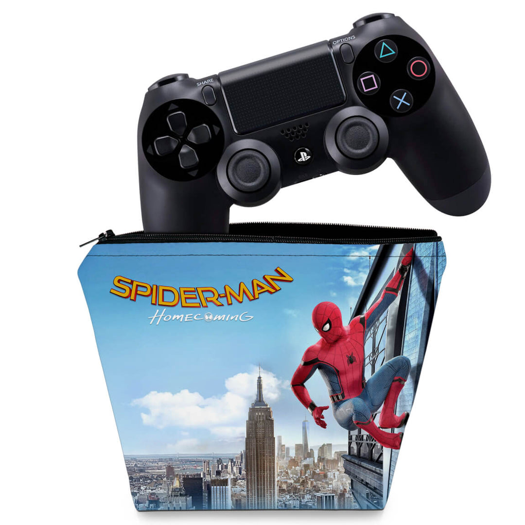 Capa Case PS4 Controle - Spiderman - Homem Aranha Homecoming - Pop Arte Skins