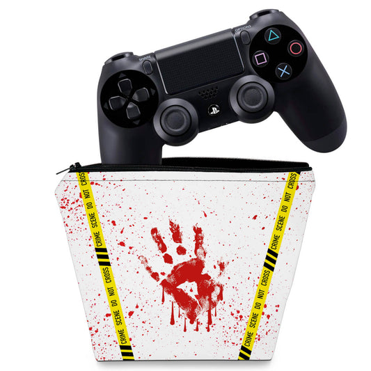 Capa Case PS4 Controle - Cena De Crime Scene