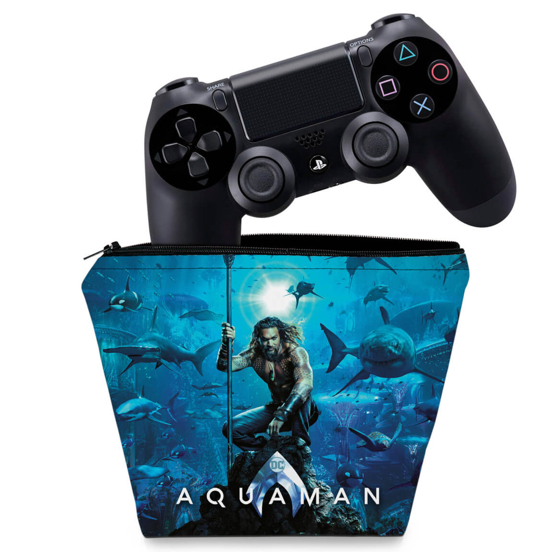 Capa Case PS4 Controle - Aquaman - Pop Arte Skins
