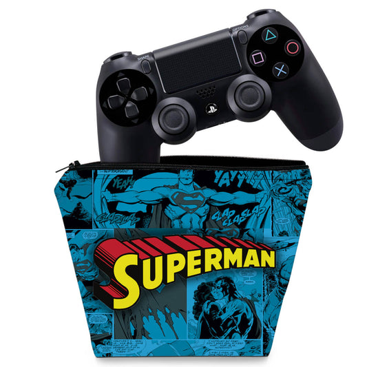 Capa Case PS4 Controle - Super Homem Superman Comics