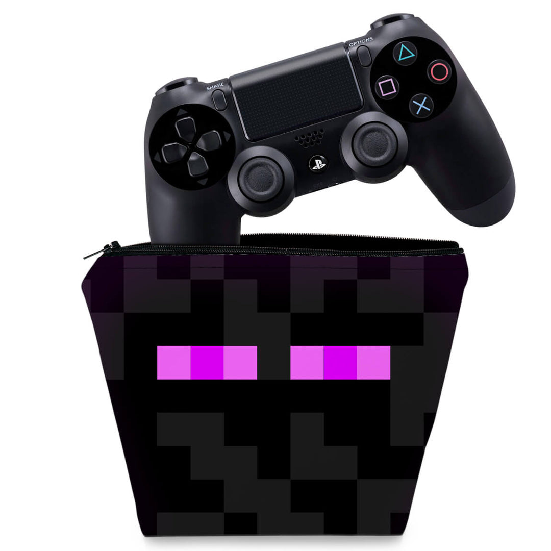 Capa Case PS4 Controle - Minecraft Enderman - Pop Arte Skins