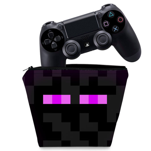 Capa Case PS4 Controle - Minecraft Enderman