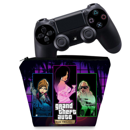 Capa Case PS4 Controle - GTA The Trilogy