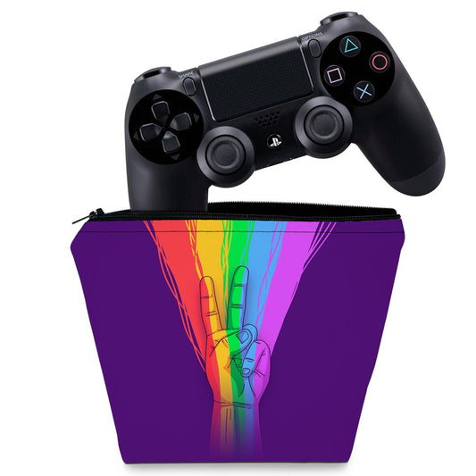 Capa Case PS4 Controle - Rainbow Colors Colorido
