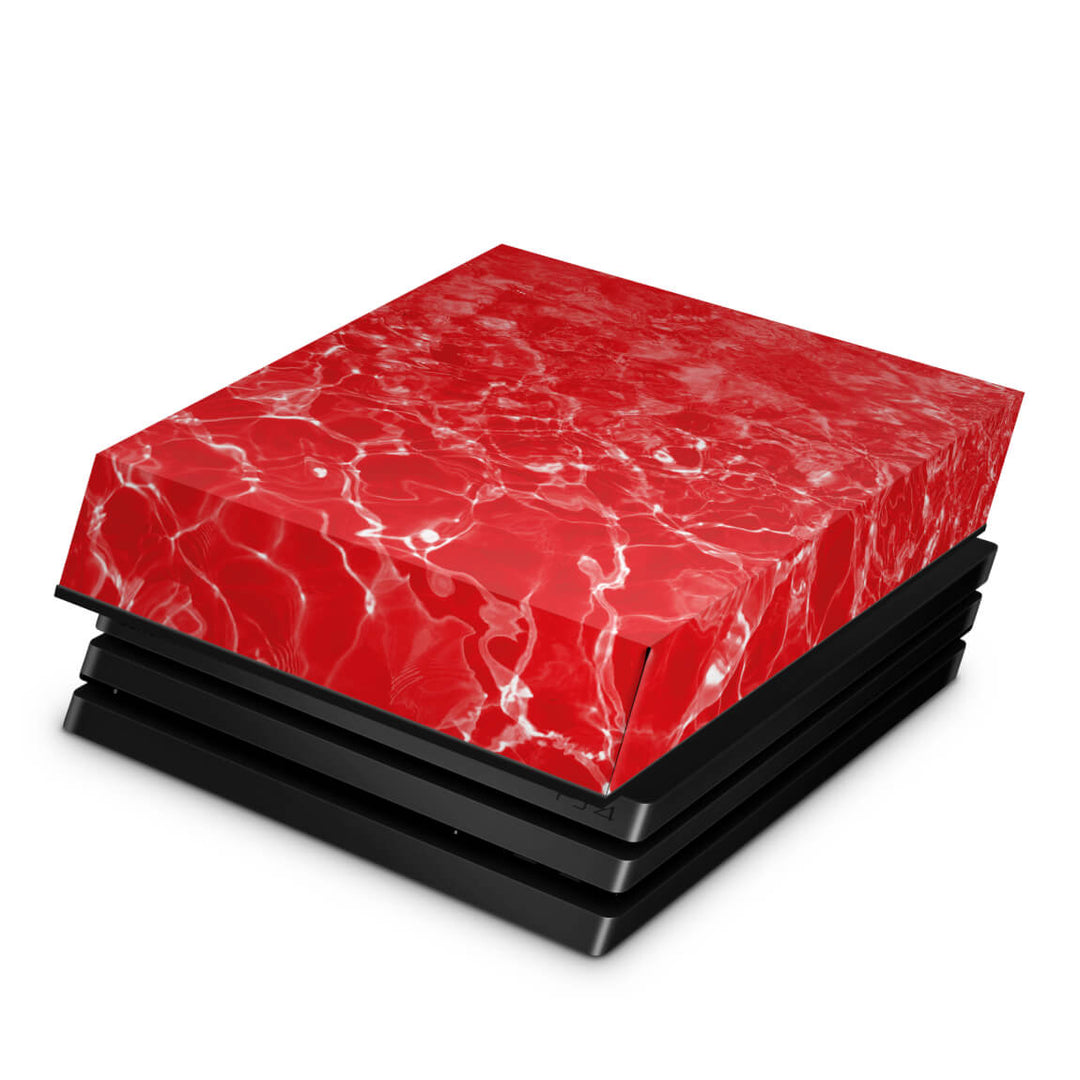 Capa Anti Poeira PS4 Pro - Aquático Água Vermelha