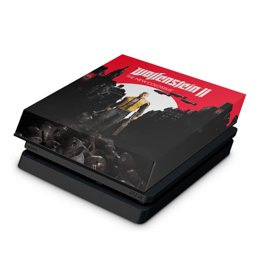 Capa Anti Poeira PS4 Slim - Wolfenstein 2 New Order