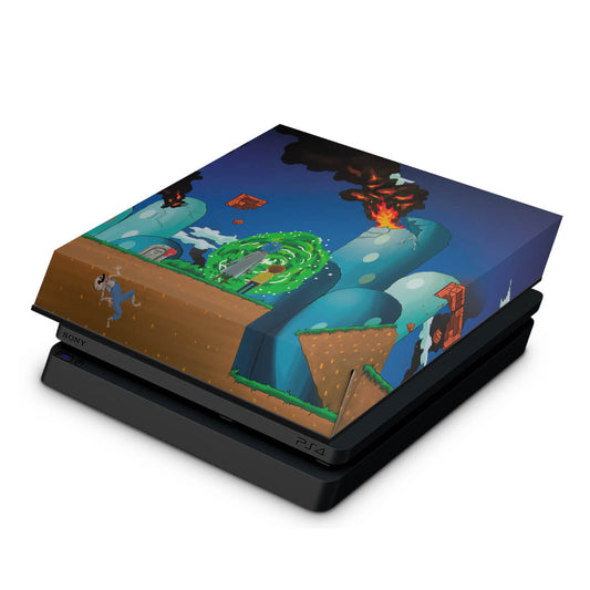 Capa Anti Poeira PS4 Slim - Rick And Morty Mario