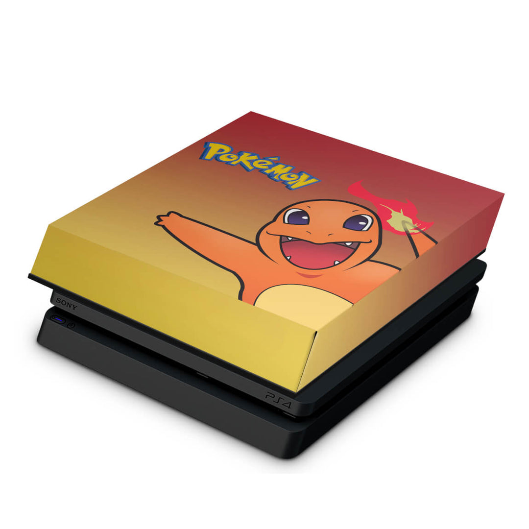 Capa Anti Poeira PS4 Slim - Pokemon Charmander