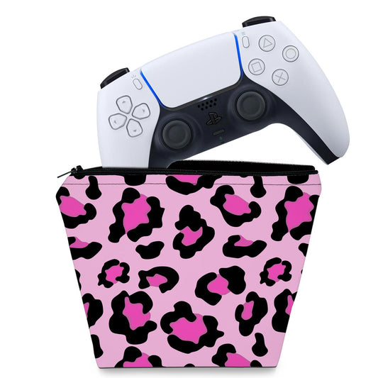 Capa Case PS5 Controle - Onça Rosa