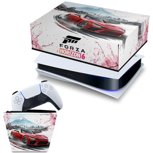 KIT PS5 Fat Horizontal Capa e Case Controle - Modelo 206