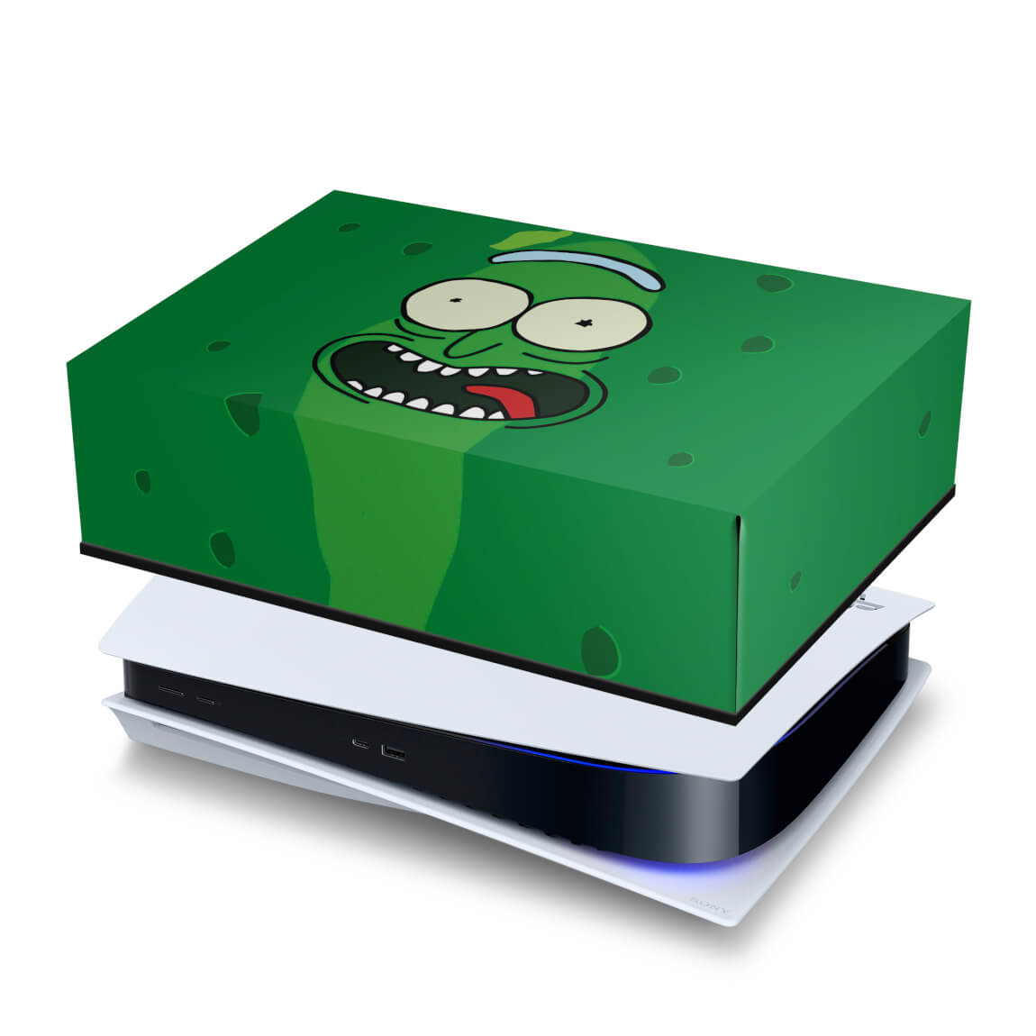 PS5 Fat Capa Anti Poeira - Pickle Rick And Morty