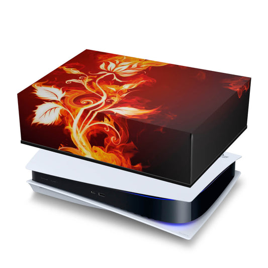PS5 Fat Capa Anti Poeira - Fire Flower