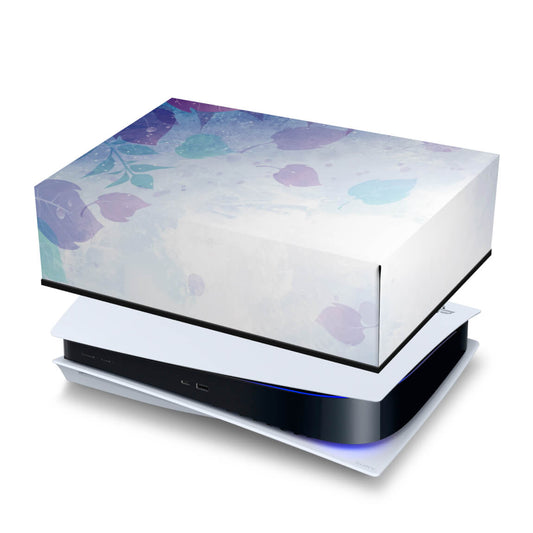 PS5 Fat Capa Anti Poeira - Folhas Lilás