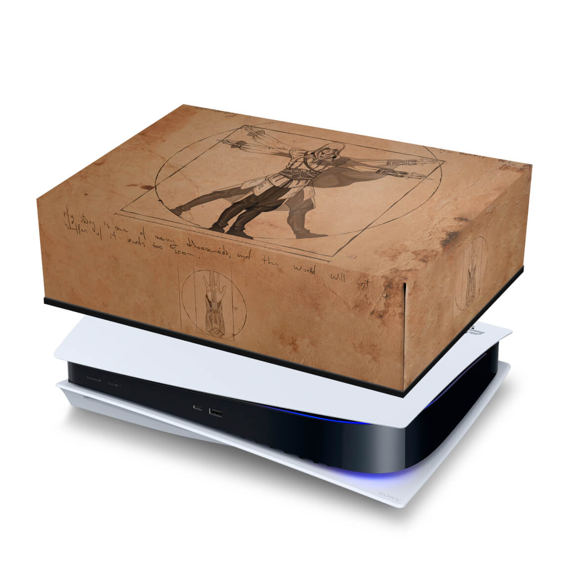 PS5 Fat Capa Anti Poeira - Assassin’S Creed Vitruviano