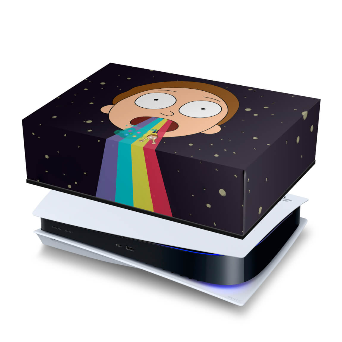 PS5 Fat Capa Anti Poeira - Morty Rick And Morty