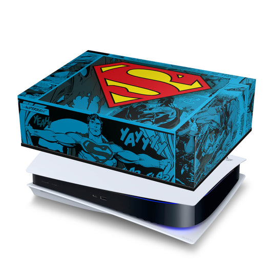 PS5 Fat Capa Anti Poeira - Superman Comics