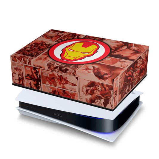 PS5 Fat Capa Anti Poeira - Homem De Ferro Comics