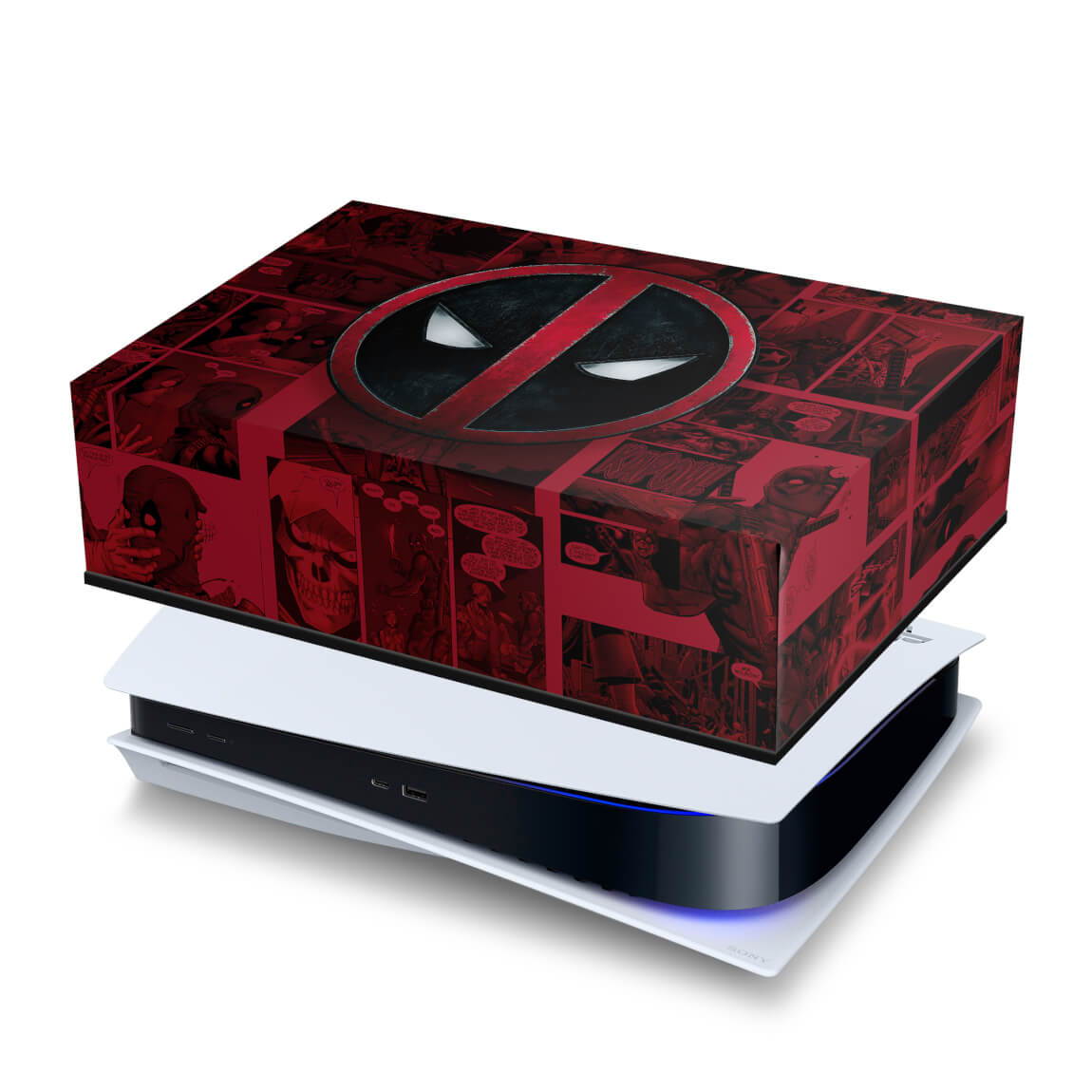 PS5 Fat Capa Anti Poeira - Deadpool Comics