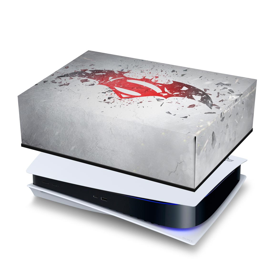 PS5 Fat Capa Anti Poeira - Batman Vs Superman Logo