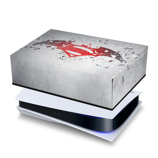 PS5 Fat Capa Anti Poeira - Batman Vs Superman Logo