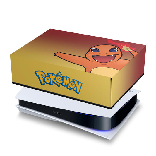 PS5 Fat Capa Anti Poeira - Pokemon Charmander