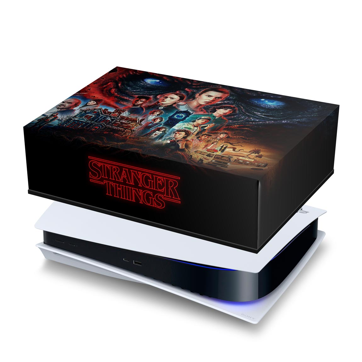 PS5 Fat Capa Anti Poeira - Stranger Things