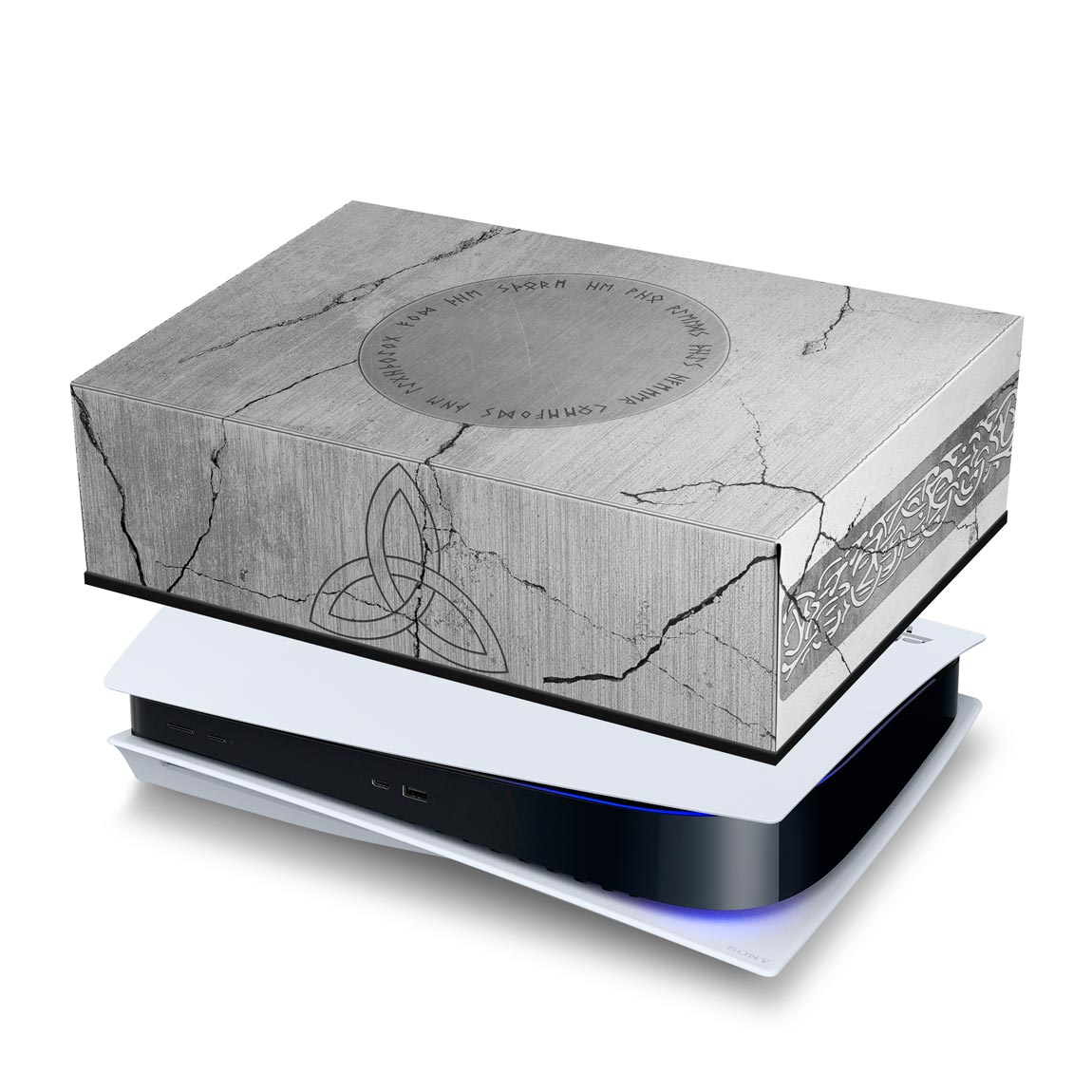 PS5 Fat Capa Anti Poeira - Mjolnir Thor Amor e Trovão