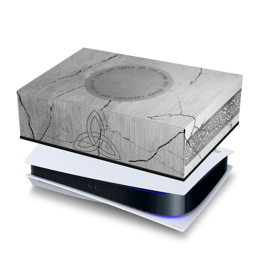 PS5 Fat Capa Anti Poeira - Mjolnir Thor Amor e Trovão