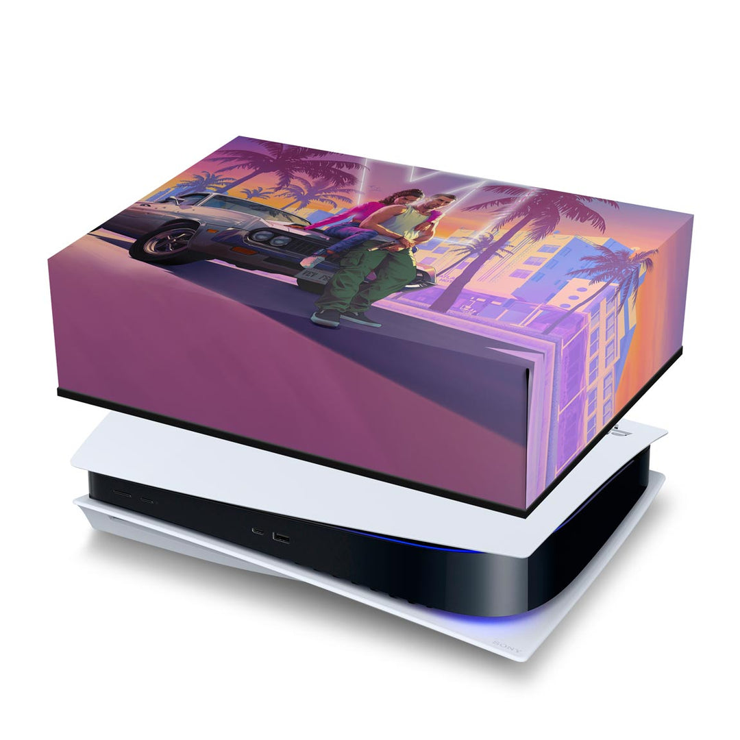 PS5 Fat Capa Anti Poeira - GTA 6 VI