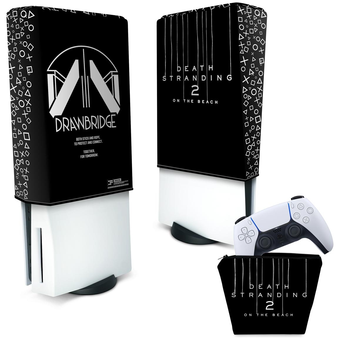 KIT Capa Anti Poeira e Case Controle PS5 Fat Vertical - Death Stranding 2